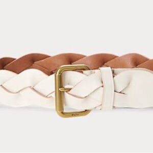 Ralph Lauren Polo/Cream Braided Vachetta belt
Excellent new